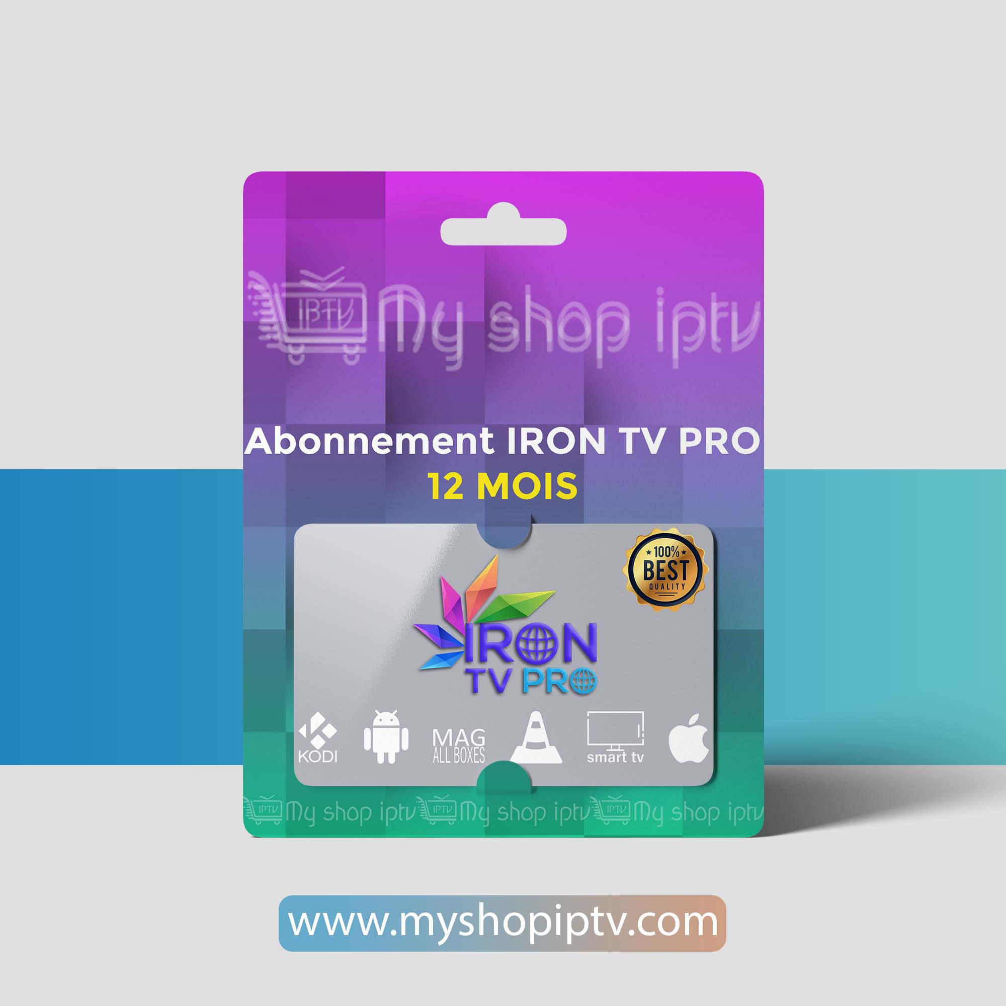 Abonnement Iron TV PRO 12 Mois IPTV Code My Shop Iptv
